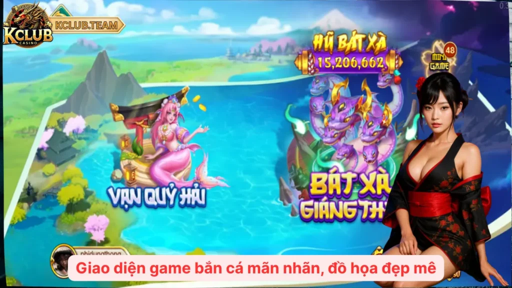 Bắn Cá KClub: Nổ Hũ Triệu Xu – Hạ Boss Nhận Code Khủng  2 Giao diện game bắn cá mãn nhãn, đồ họa đẹp mê