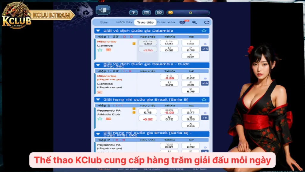Thể Thao KClub – Cược Mọi Trận Cầu, Sống Trọn Cảm Xúc  2 Thể thao KClub cung cấp hàng trăm giải đấu mỗi ngày