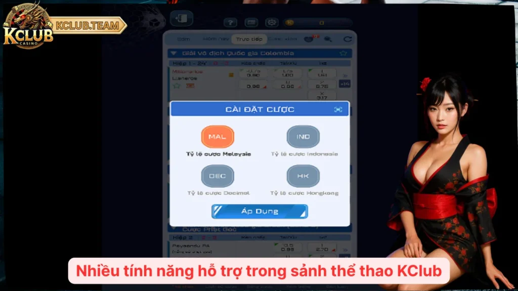 Thể Thao KClub – Cược Mọi Trận Cầu, Sống Trọn Cảm Xúc  4 Nhiều tính năng hỗ trợ trong sảnh thể thao KClub